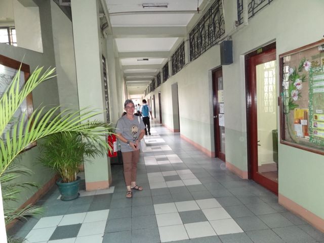 reliving our early morning line-up at this hallway